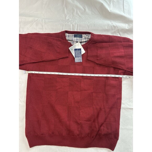 St Andrews Collection Lined Golf Sweater Mens Large Brick Red Made in Scotland - Picture 5 of 6